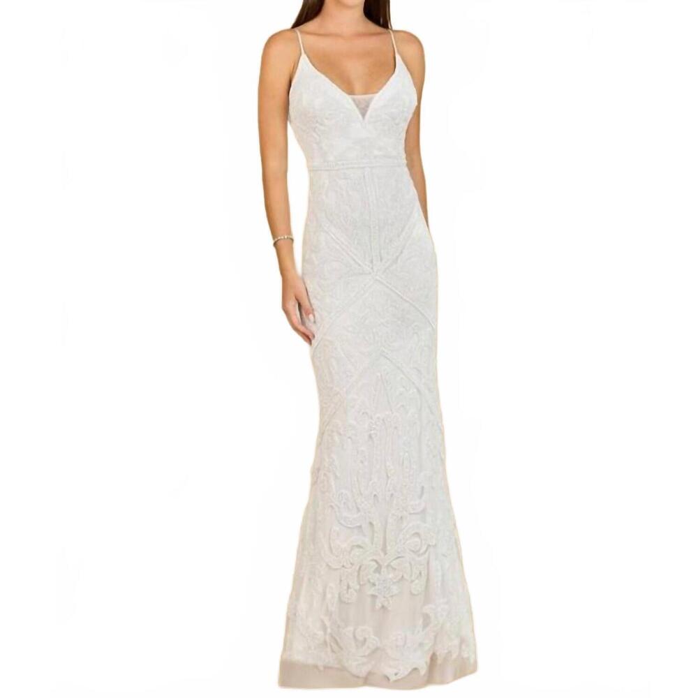 NEW LARA bare back spaghetti straps bridal dress in ivory